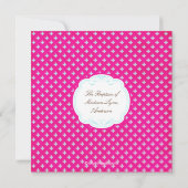 Sweet Cross Roze Baby Girl Baptisme Uitnodiging (Achterkant)