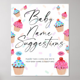 Sweet Cupcake Baby, naam Suggestie Poster
