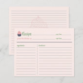 Sweet Cupcake Baking Family Recipcard (Voorkant / Achterkant)