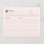 Sweet Cupcake Baking Family Recipcard (Voorkant)