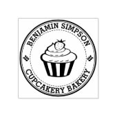 Sweet Cupcake Bakkerij Logo Rubberstempel (Afrduk)