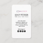 Sweet Cupcake Catering Bakkerij Roze QR Code Socia Visitekaartje (Achterkant)