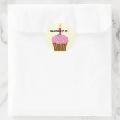 Sweet Cupcake Eerste Verjaardag Sticker (Tas)