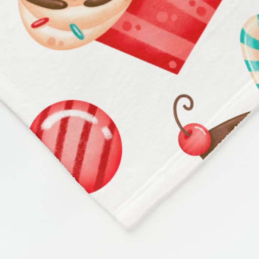 Sweet Cupcake Fleece Deken (Hoek)