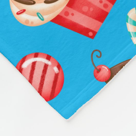 Sweet Cupcake Fleece Deken (Hoek)