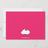Sweet Cupcake Foto van Birthday Uitnodiging (Achterkant)