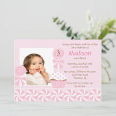 Sweet Cupcake Foto van Birthday Uitnodiging (Staand voorkant)