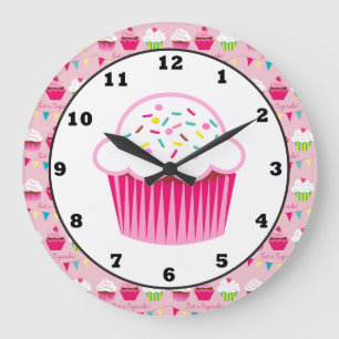 Sweet Cupcake Fun Wall klok