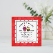 Sweet Cupcake Funny 50th Golden Jubileum Kaart (Staand voorkant)