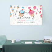 Sweet Cupcake Gender onthaal Welkom Spandoek (Beurs)