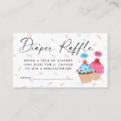 Sweet Cupcake Gender onthullen Diaper Raffle Ticke Informatiekaartje (Voorkant)