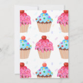 Sweet Cupcake Gender Reality Party Kaart (Achterkant)