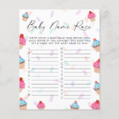 Sweet Cupcake Geslacht Game-Baby naam (Voorkant)