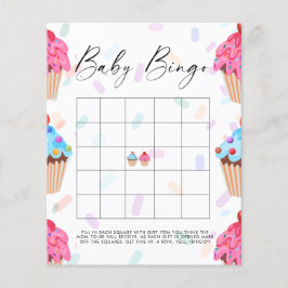 Sweet Cupcake Geslacht onthullen Baby Bingo spel