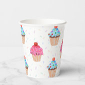 Sweet Cupcake Geslacht Papieren Bekers (Achterkant)