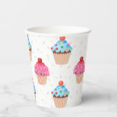 Sweet Cupcake Geslacht Papieren Bekers (Voorkant)