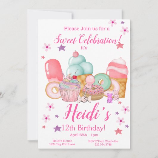 Sweet Cupcake, ijsklok, elke leeftijd Kaart (Voorkant)