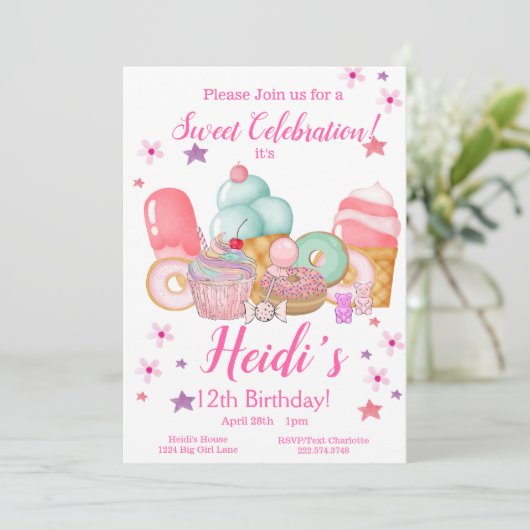 Sweet Cupcake, ijsklok, elke leeftijd Kaart (Staand voorkant)