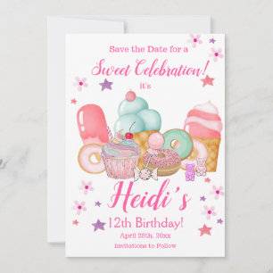 Sweet Cupcake, ijsklok, elke leeftijd Save The Date