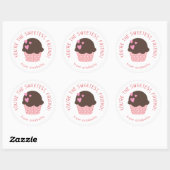 Sweet Cupcake Kinder Classroom Valentijnsdag Party Ronde Sticker (Vel)
