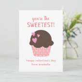 Sweet Cupcake Kinder Klaslokaal Valentijns Kaarten (Staand voorkant)
