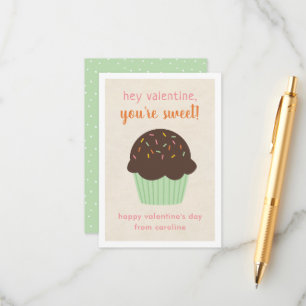 Sweet Cupcake Kinder Klaslokaal Valentijns Kaarten