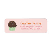 Sweet Cupcake Kinder Return Address Etiket (Voorkant)