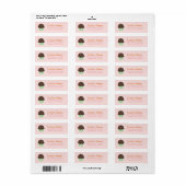 Sweet Cupcake Kinder Return Address Etiket (Full Sheet)