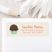 Sweet Cupcake Kinder Return Address Etiket (Insitu)