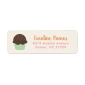 Sweet Cupcake Kinder Return Address Etiket (Voorkant)