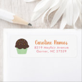 Sweet Cupcake Kinder Return Address Etiket (Insitu)