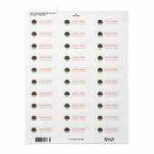 Sweet Cupcake Kinder Return Address Etiket (Full Sheet)