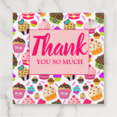 Sweet Cupcake Leraar Waardering Bedankjes Labels (Achterkant)