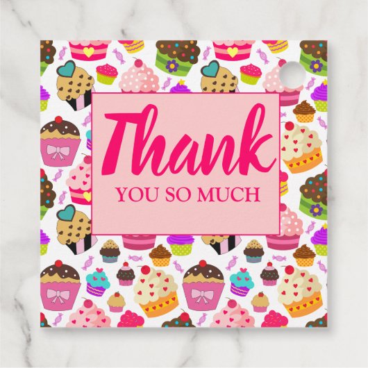 Sweet Cupcake Leraar Waardering Bedankjes Labels (Achterkant)