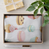 Sweet Cupcake Macaron Pattern Tissuepapier (Geschenk)