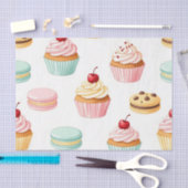 Sweet Cupcake Macaron Pattern Tissuepapier (Craft)
