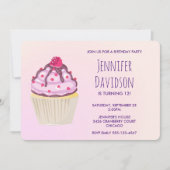 Sweet Cupcake met Frambozen bovenaan Kaart (Voorkant)