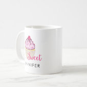 Sweet Cupcake met Frambozen bovenaan Koffiemok (Voorkant links)