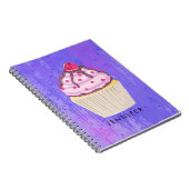 Sweet Cupcake met Frambozen bovenaan Notitieboek (Rechterzijde)