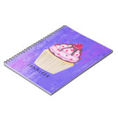 Sweet Cupcake met Frambozen bovenaan Notitieboek (Linkerzijde)