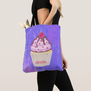 Sweet Cupcake met Frambozen bovenaan Tote Bag