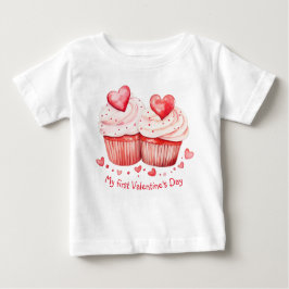 Sweet Cupcake met Hearts First Valentijnsdag