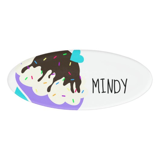 Sweet Cupcake Naambadge (Voorkant)