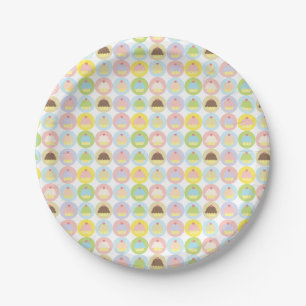 Sweet Cupcake Pattern Paper Borden Papieren Bordje