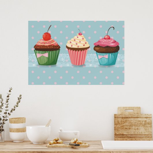Sweet Cupcake-Poster Poster (Keuken)
