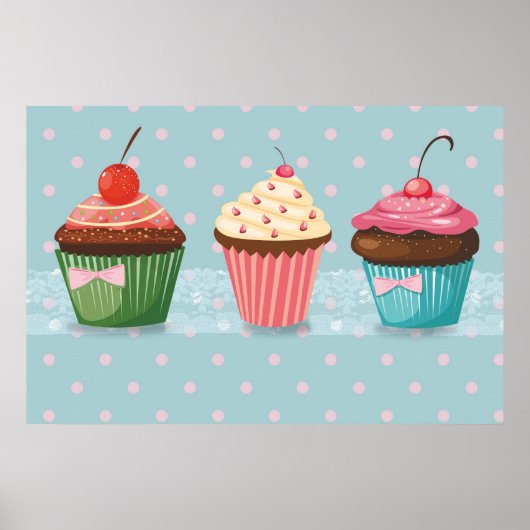 Sweet Cupcake-Poster Poster (Voorkant)
