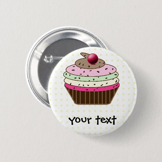 Sweet Cupcake Ronde Button 5,7 Cm (Voorkant /achterkant)