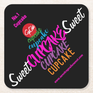Sweet CUPCAKE Sweet Kartonnen Onderzetters