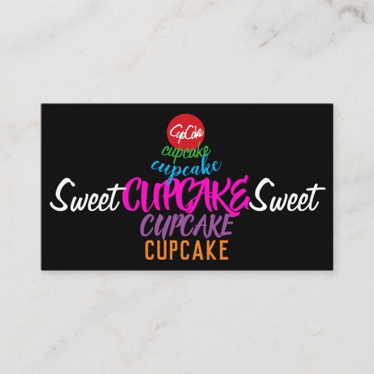Sweet CUPCAKE Sweet Visitekaartje (Voorkant)