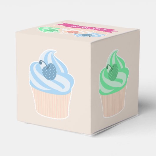 Sweet Cupcake Trio Bedankdoosjes (Achterkant)